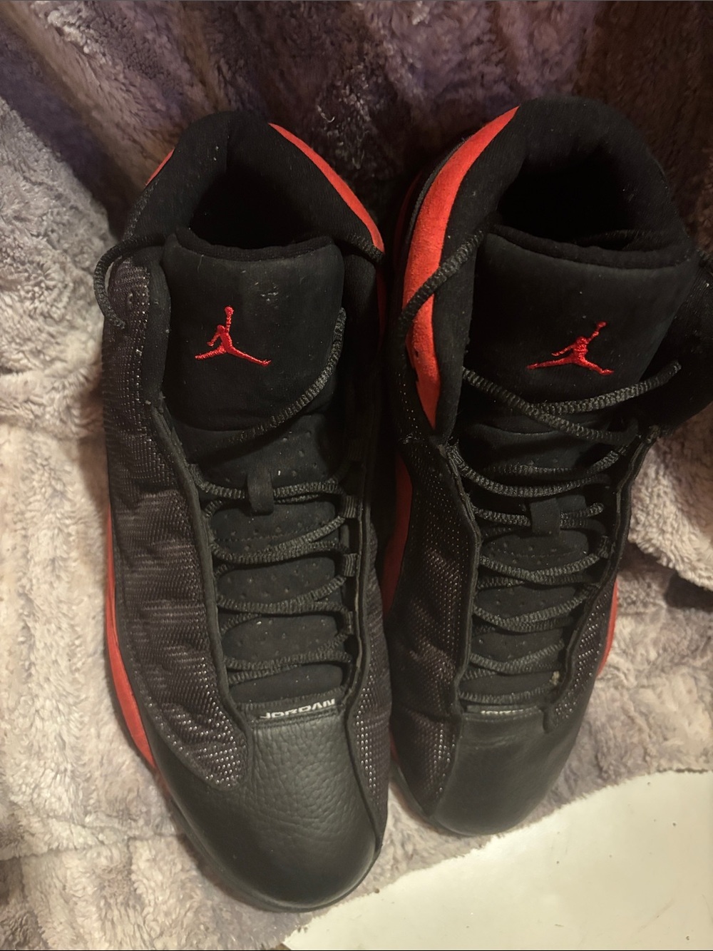 Jordan Men’s High-Top Sneakers - Black/Red